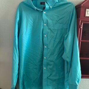 Chaps Men's Aqua Button Down Shirt